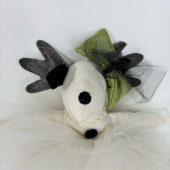 Woof & Poof Reindeer Ballerina Tutu Bow Shelf Sitter Bean Holiday Doll - Picture 2 of 8